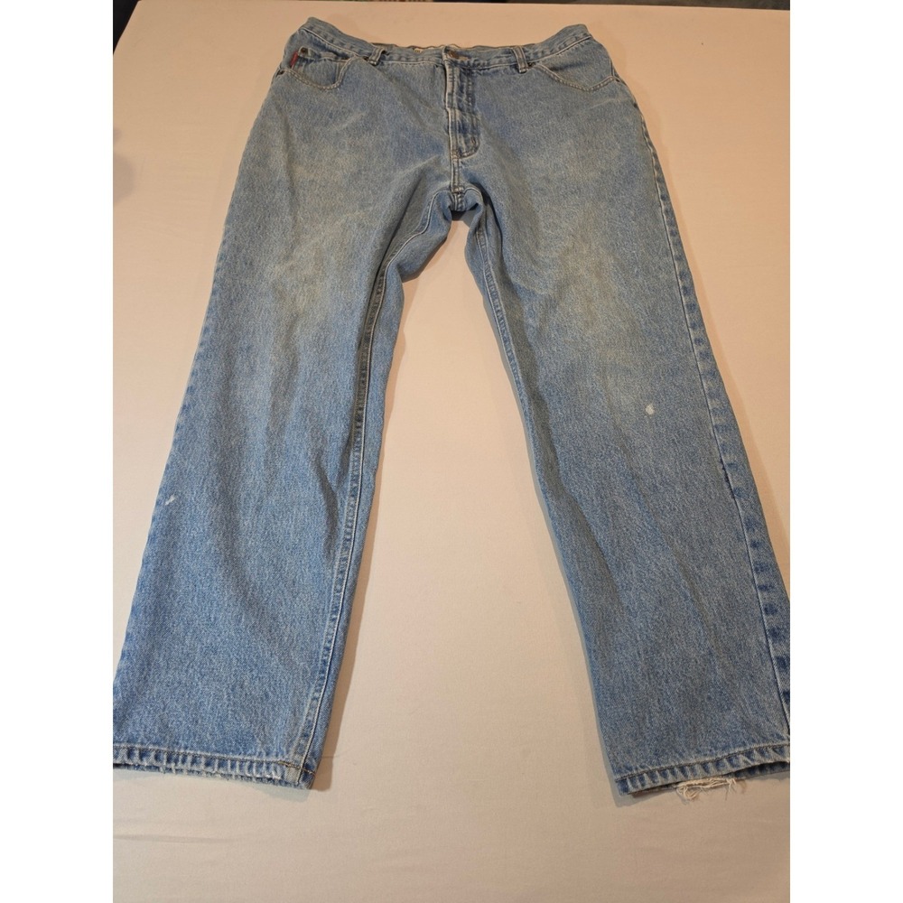 Bugle Boy Jeans 705 Mens 38x30 Light Wash Blue Denim Straight Leg Vintage Style